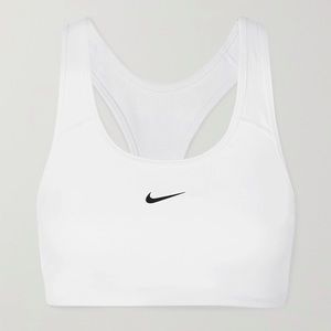 Nike Dri-Fit Logo Sports Bra White size medium